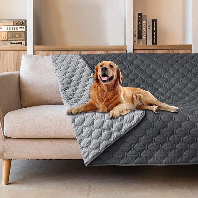 gogobunny 100% Double-Faced Waterproof Dog Bed Cover Pet Blanket Sofa Couch Furniture Protector for Kids Children Dog Cat, Reversible