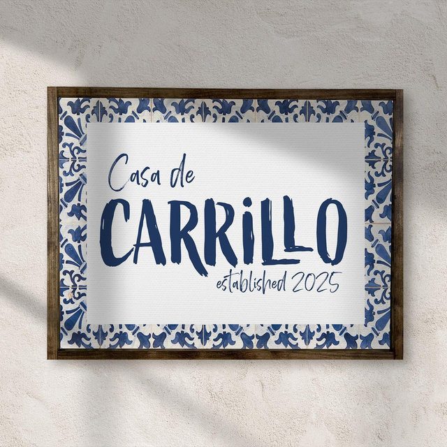 Casa De Your Name — Spanish & Mexican-Inspired Decor, Custom Name Sign, Monogram Sign, Personalized Decor, Housewarming Gift