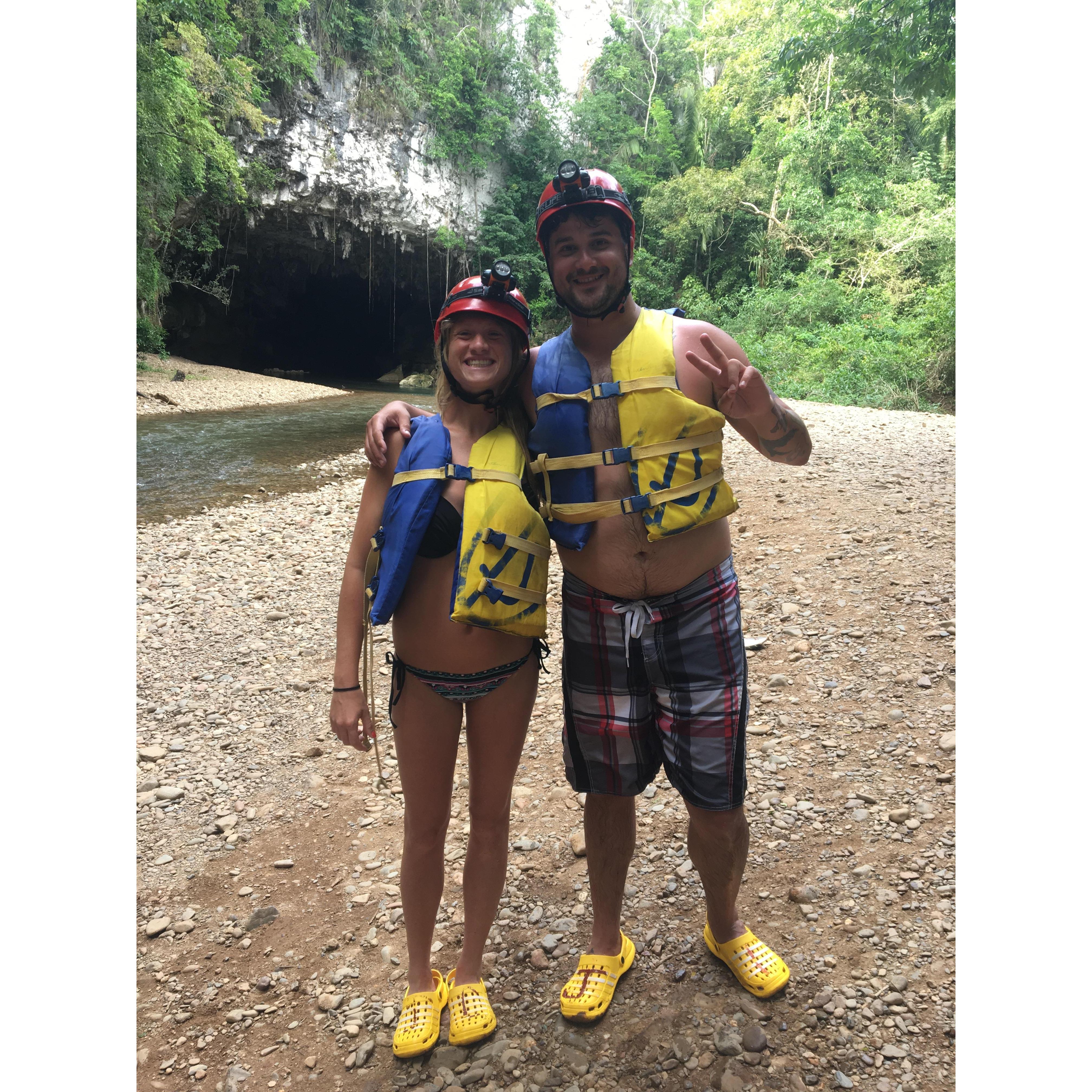 Cave tubing in Belize