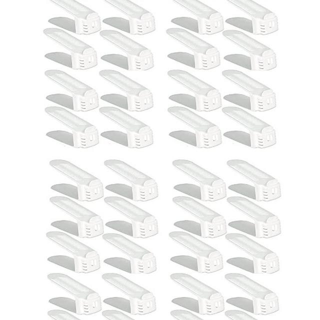 Shoe Slotz Space-Saving Storage Units in Ivory | As Seen on TV | No Assembly Required | Limited Edition Price Club Value Pack, 10 Piece Set - 4 Pack
