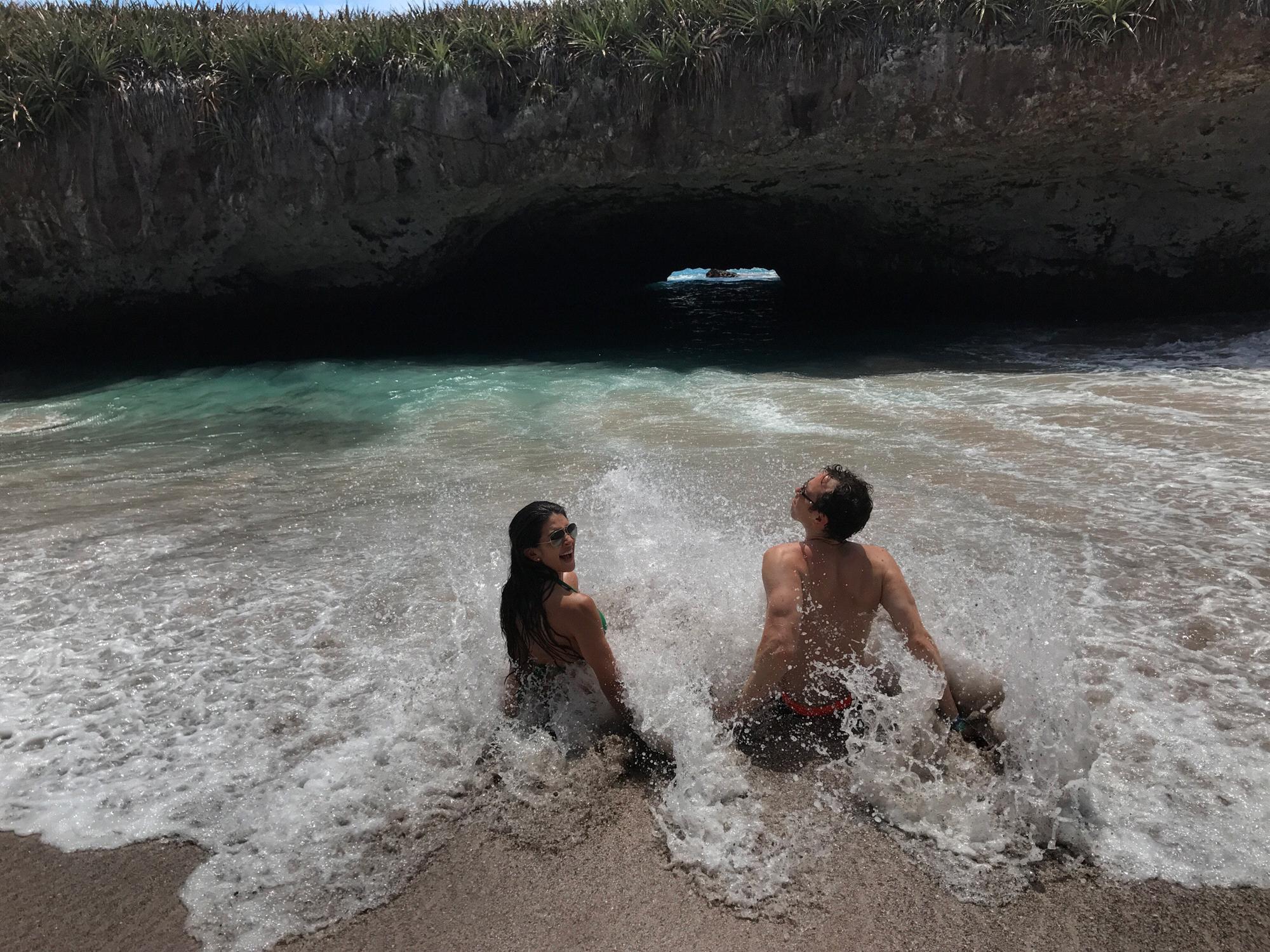 In Las Islas Marietas, Punta Mita, August 2017 - hope to arrange an excursion here during the wedding weekend!