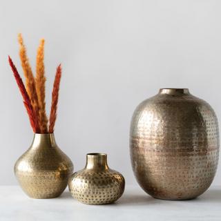 Hammered Metal Vase