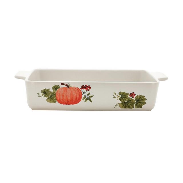 Pumpkin 3.6-Quart Rectangular Baker in White