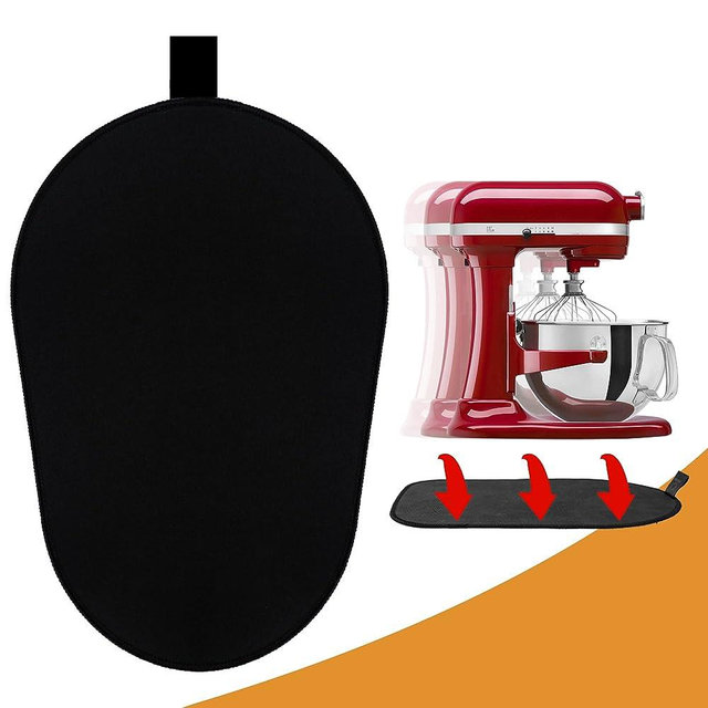Owowong Sliding Mat for Kitchenaid Mixer, Mover Slider Mat Pad for 5-8 Qt Bowl Lift Stand Mixer, Kitchen Appliance Slider Mat Compatible with Professional 600 Stand Mixer with White Cord Organizer