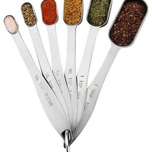 Spring Chef Heavy Duty Stainless Steel Metal Measuring Spoons (SET of 6)