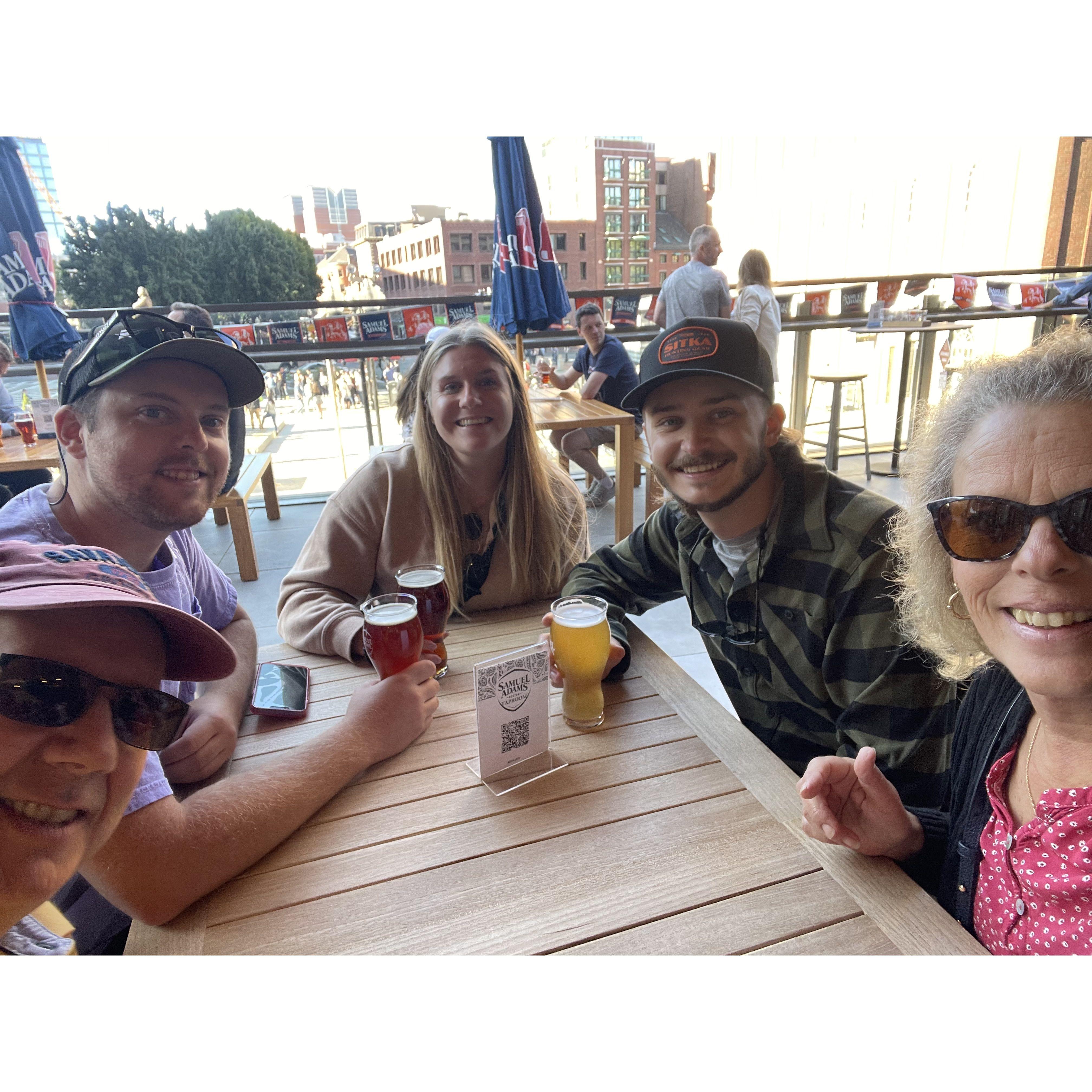 Haley's first trip to Massachusetts to meet the family! Location: Sam Adams!