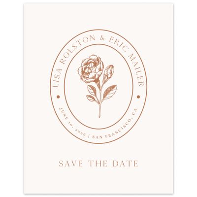 Tuscany, Orange Wedding Digital Save the Date - Grandiflora Portrait