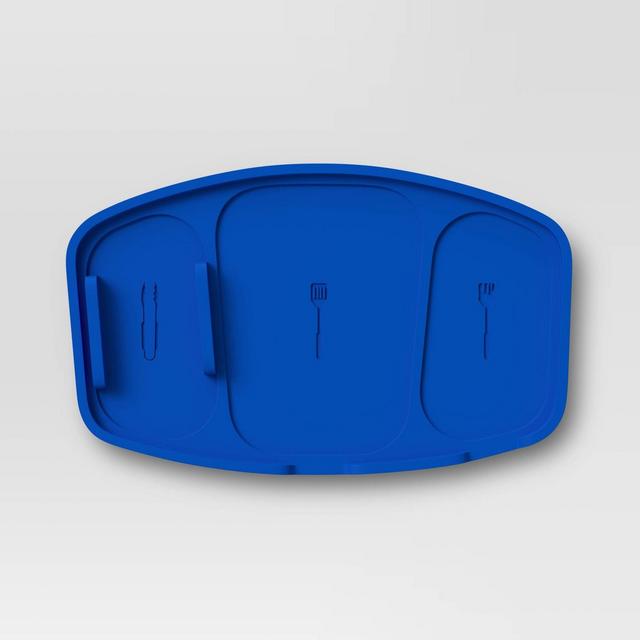 Silicone Grill Trivet Utensil Holder - Blue - Room Essentials™