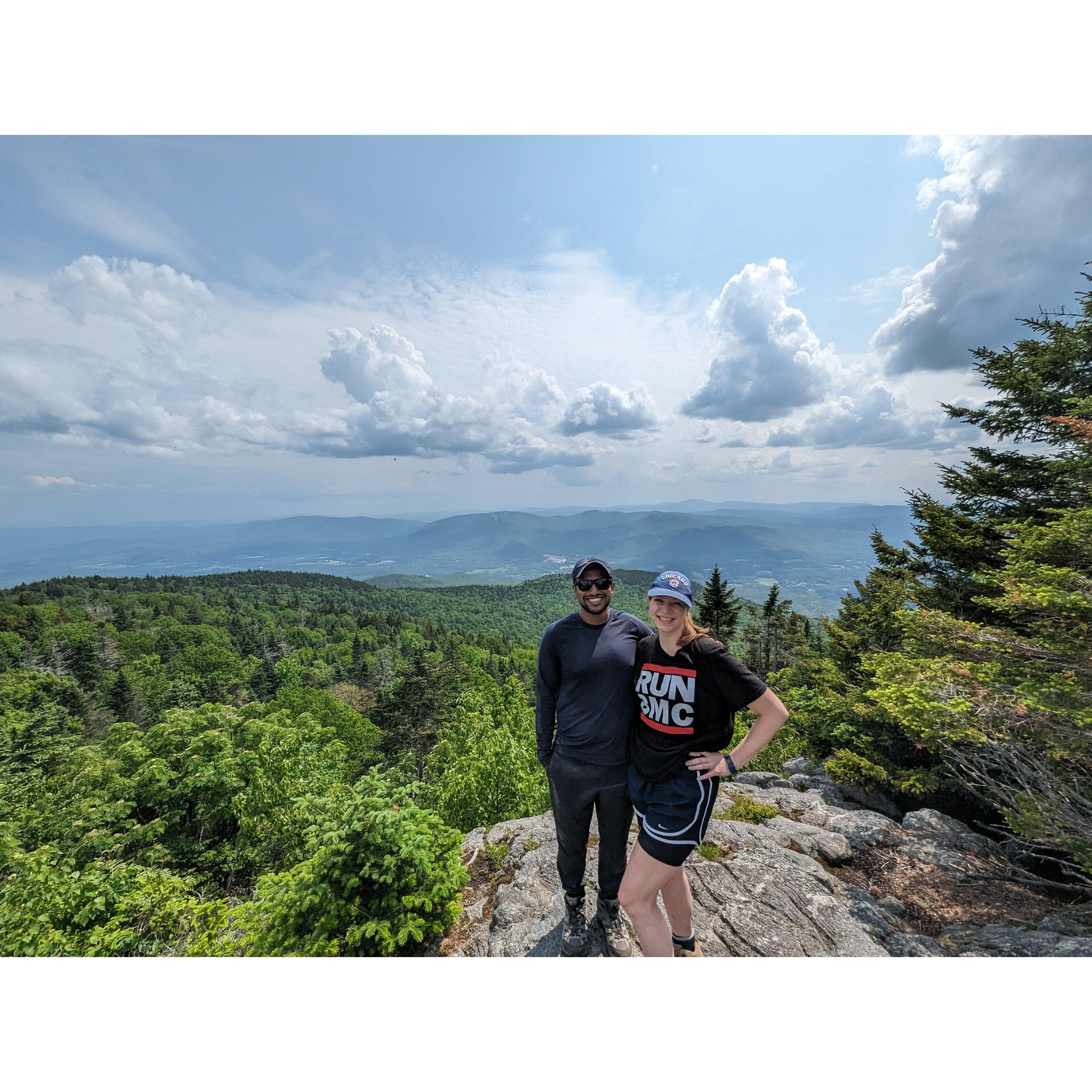 Hiking in New Hampshire.