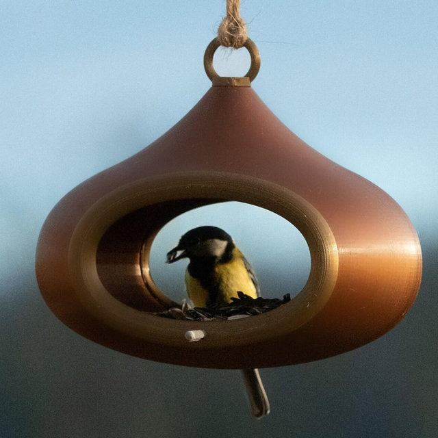 decorative bird feeder (bronze)