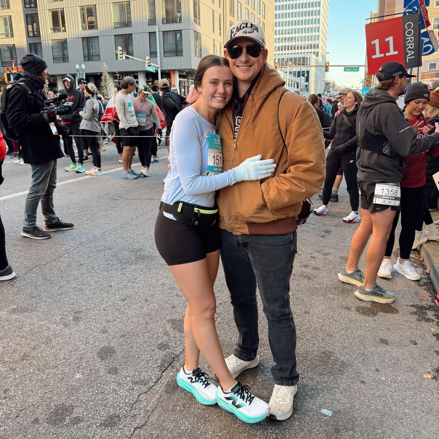 Jarrett went to Memphis to cheer Katelyn on for her first St. Jude half-marathon!