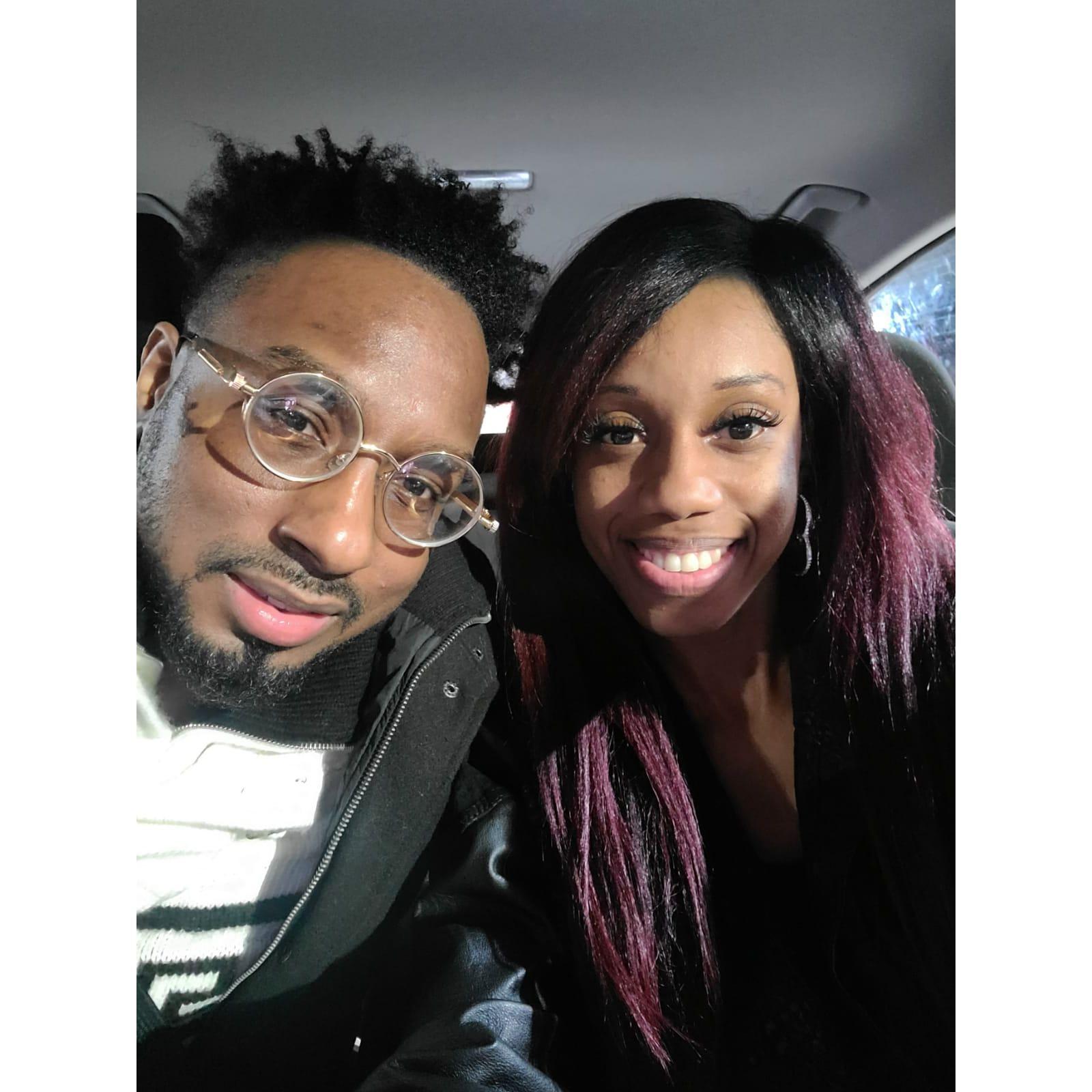 The "happy to eat" us. Surprise bday dinner for her.