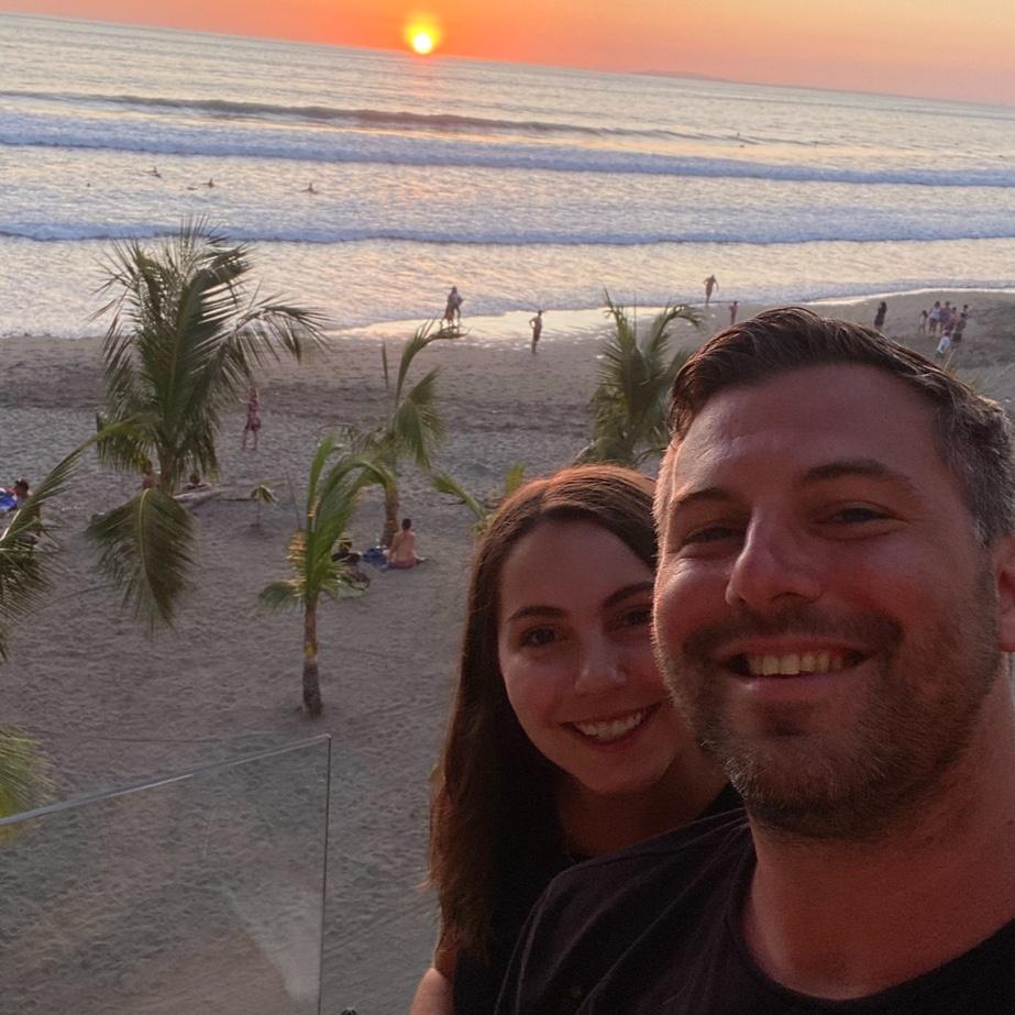 Enjoying the Costa Rican sunset