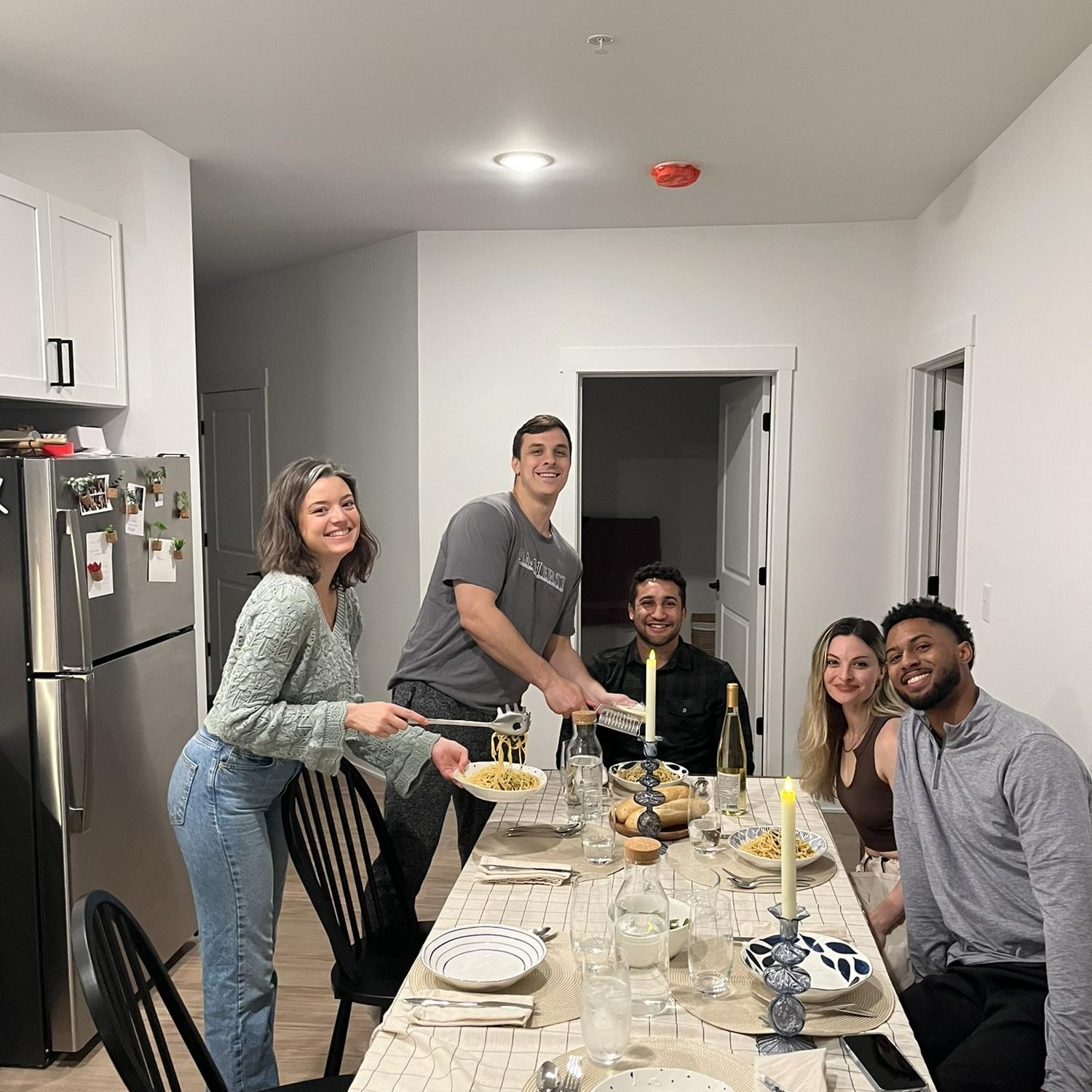 The first dinner we hosted after moving in our own place!