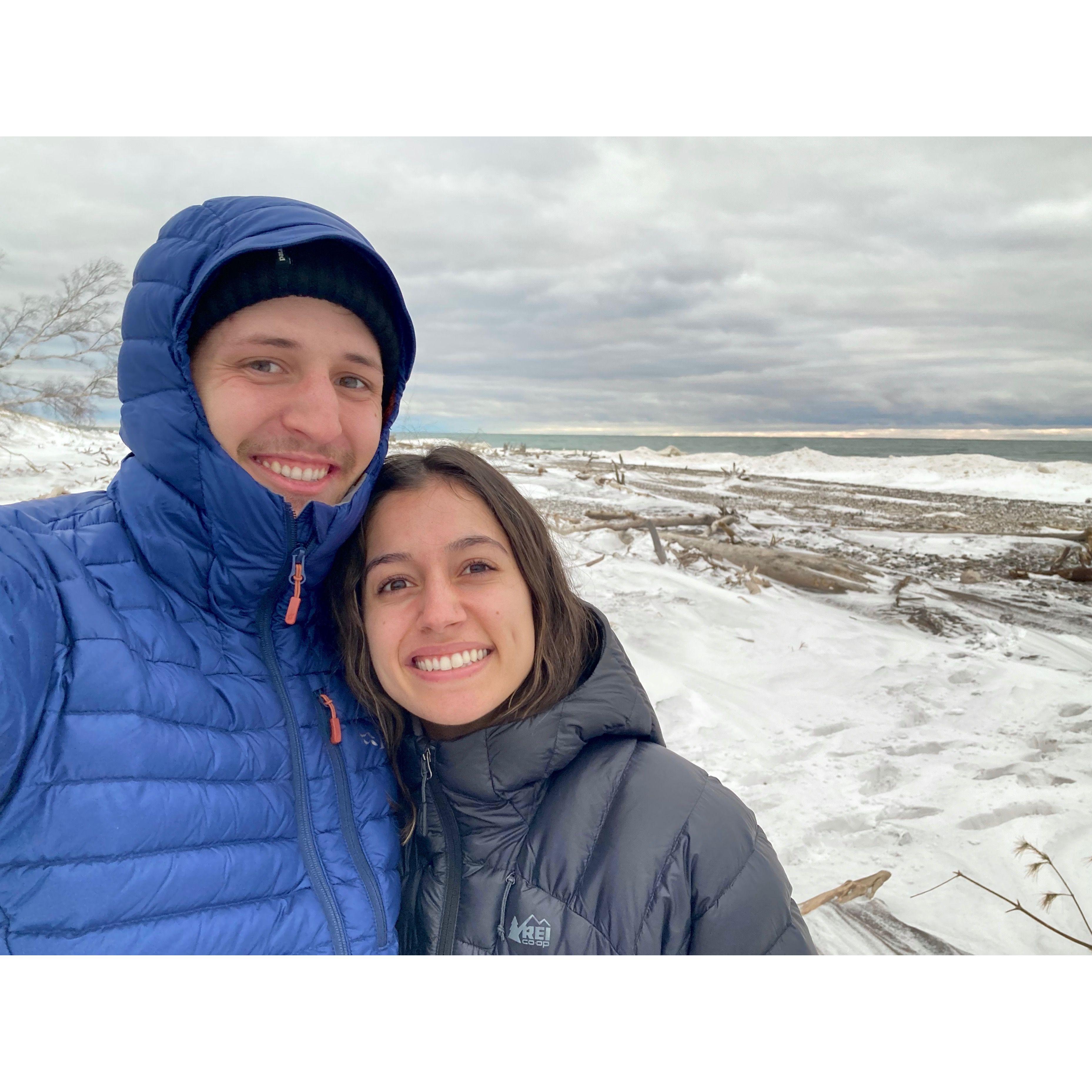 New Year's camping trip in Marquette, MI (December 2020)