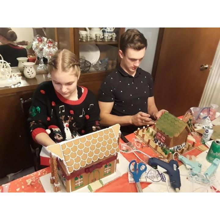 A very intense gingerbread house competition.