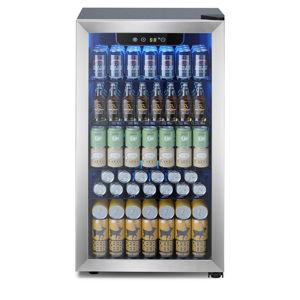 Mini Fridge 130 Can Beverage Refrigerator Cooler, 3.2 Cu.Ft Drink Fridge forSoda Wine Beer, Digital Temperature Control Cooler for Home, Dorm, Bar
