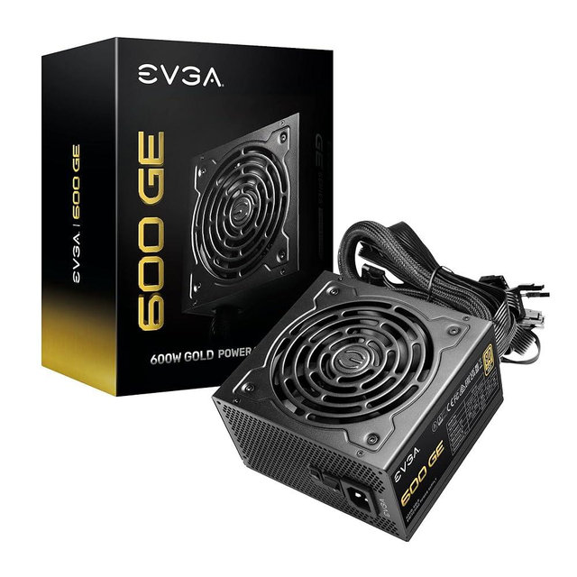 EVGA 600 GE, 80 Plus Gold 600W, Eco Mode, 5 Year Warranty, Power Supply 200-GE-0600-V1