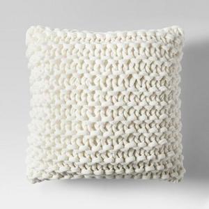 WHITE Large Knit Throw Pillow - Project 62™