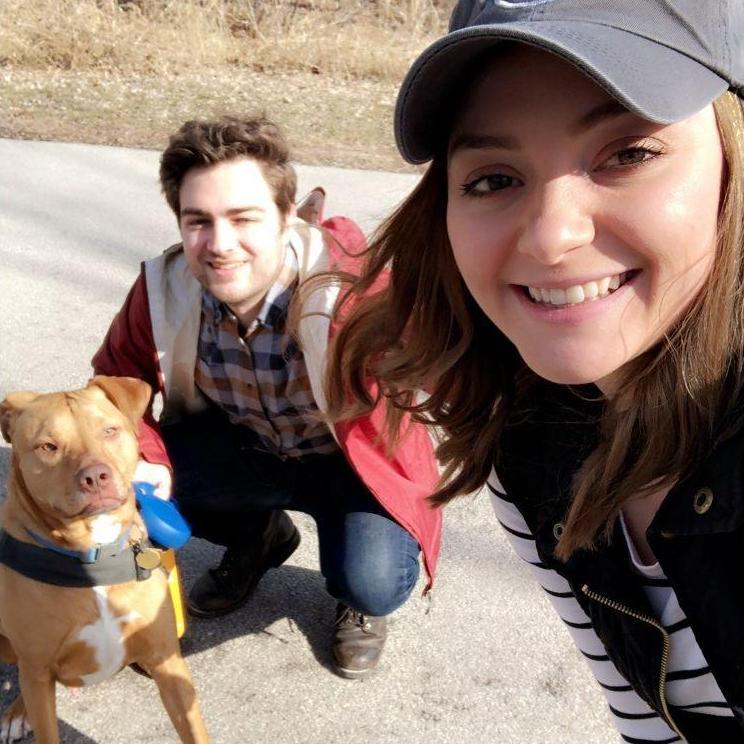 Walking Clark O'Malley when we first started dating