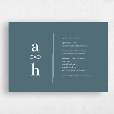 Teal, Blue Wedding Invitation - Powell Landscape