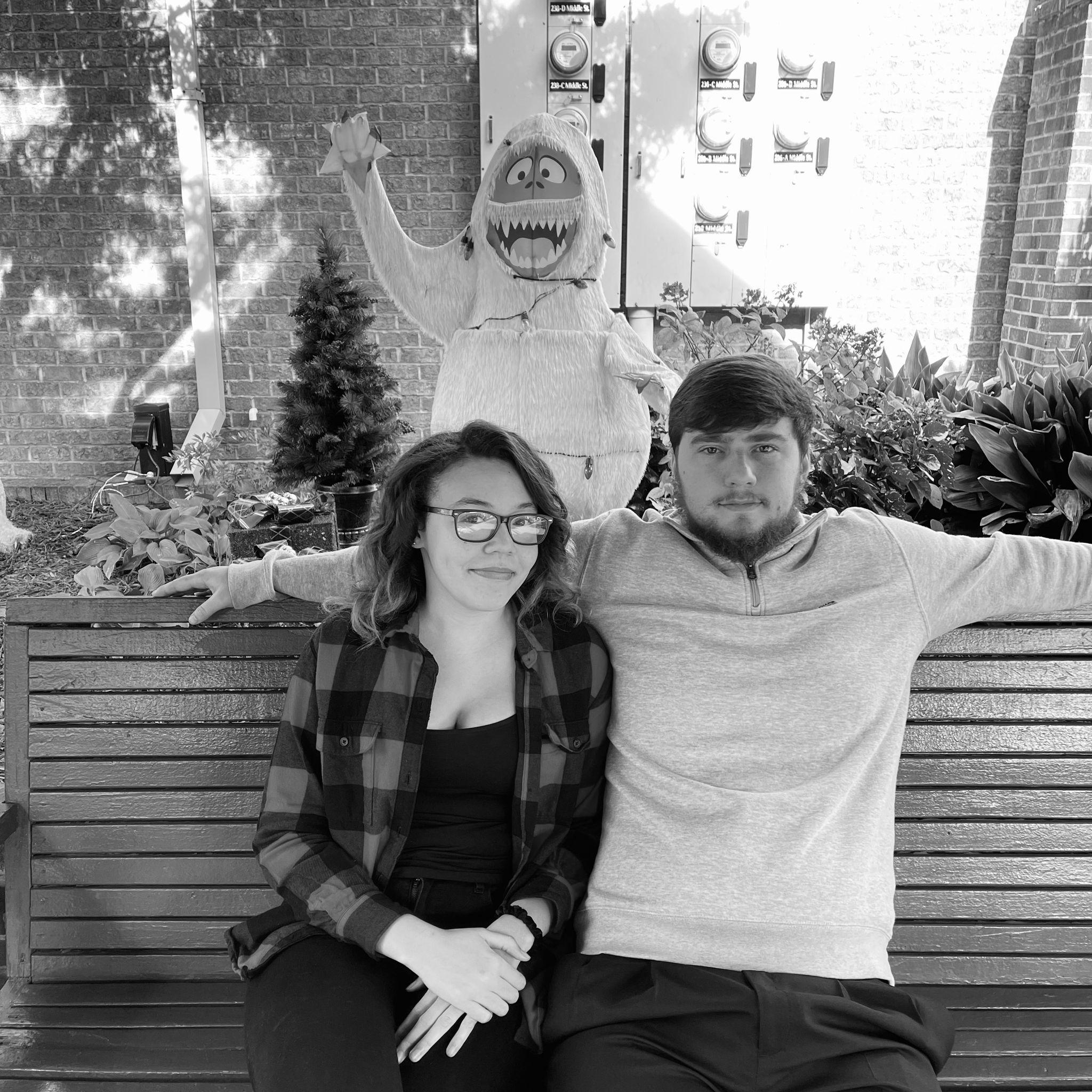 Early Christmas picture in New Bern in 2022, our first Christmas together.