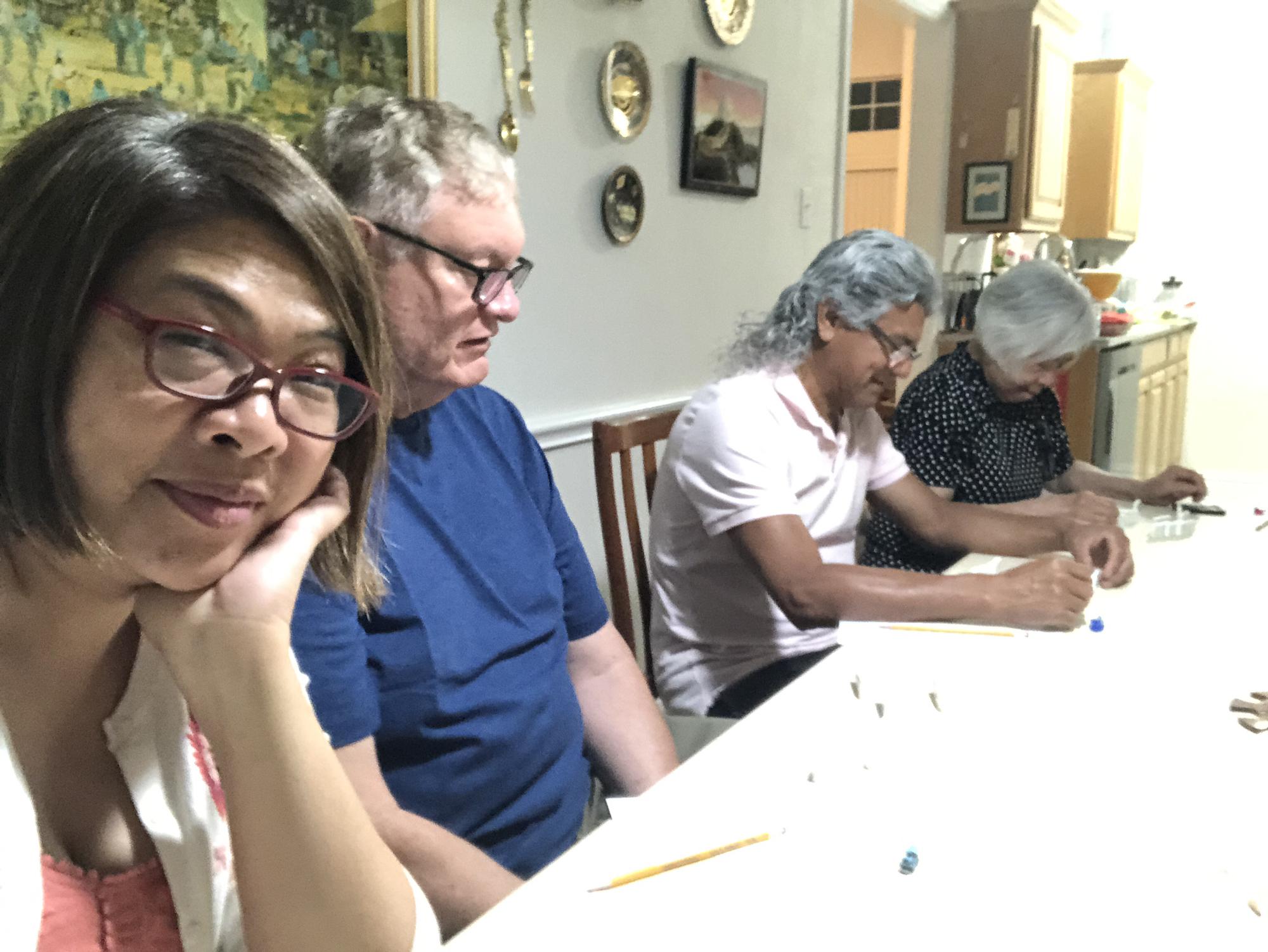 Playing Mexican Train in TX with friends and parents.