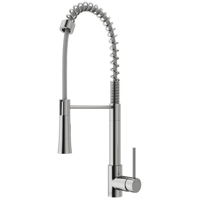 Laurelton Single-Handle Pull-Down Sprayer Kitchen Faucet in Stainless Steel