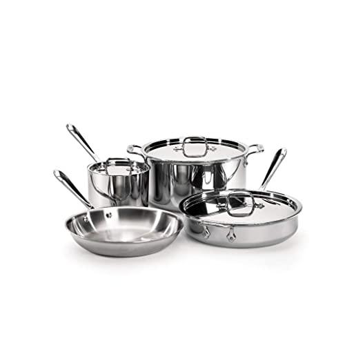 All-Clad Tri-Ply Stainless Steel 7 Piece Cookware Set
