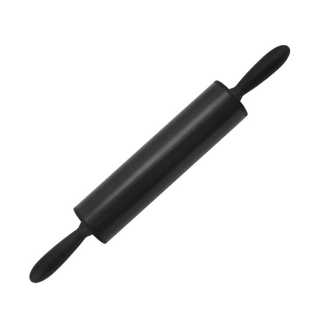 MBVHVVJC Rolling Pin Household Stick Rolling Pin Dumpling Skin Stick for Home Kitchen(43.5x24cm), Black
