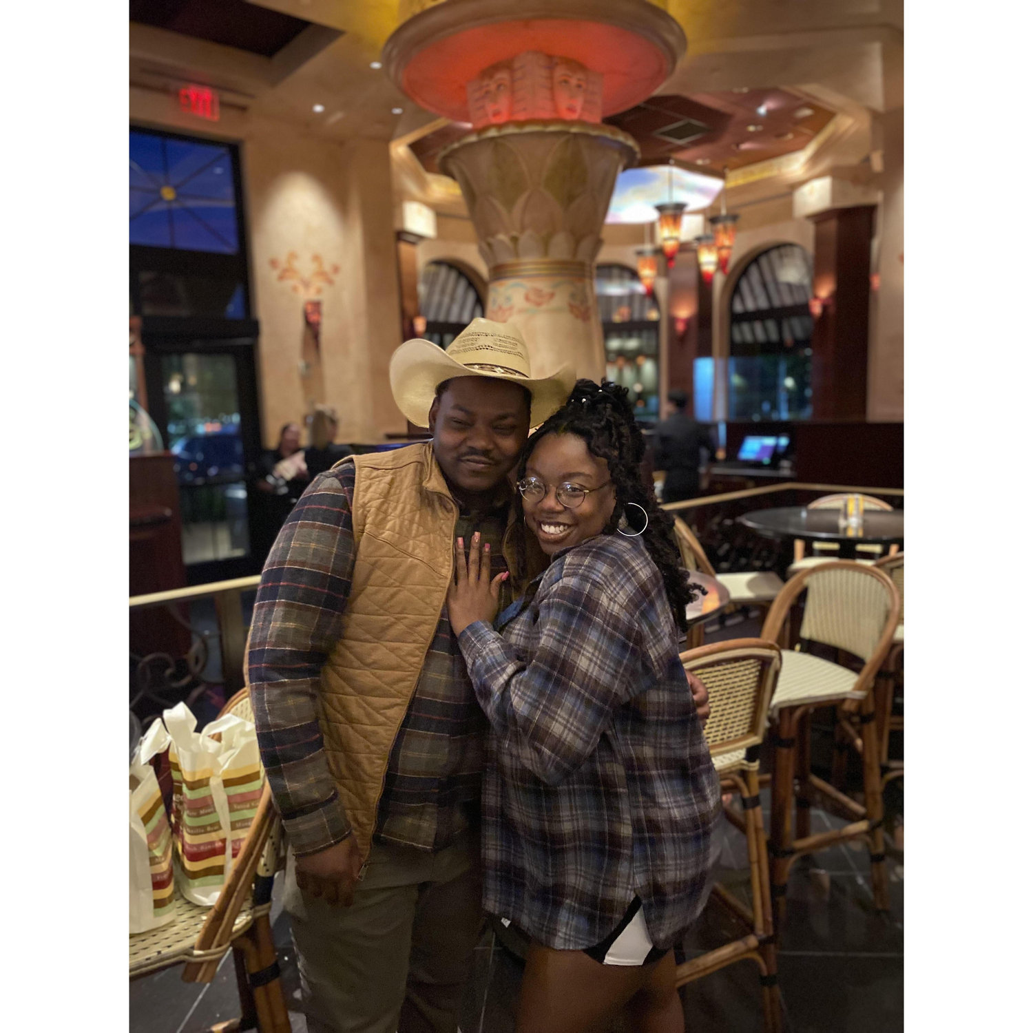 Our first date at the Cheesecake Factory in June 2025. This is also my first time visiting Seattle!