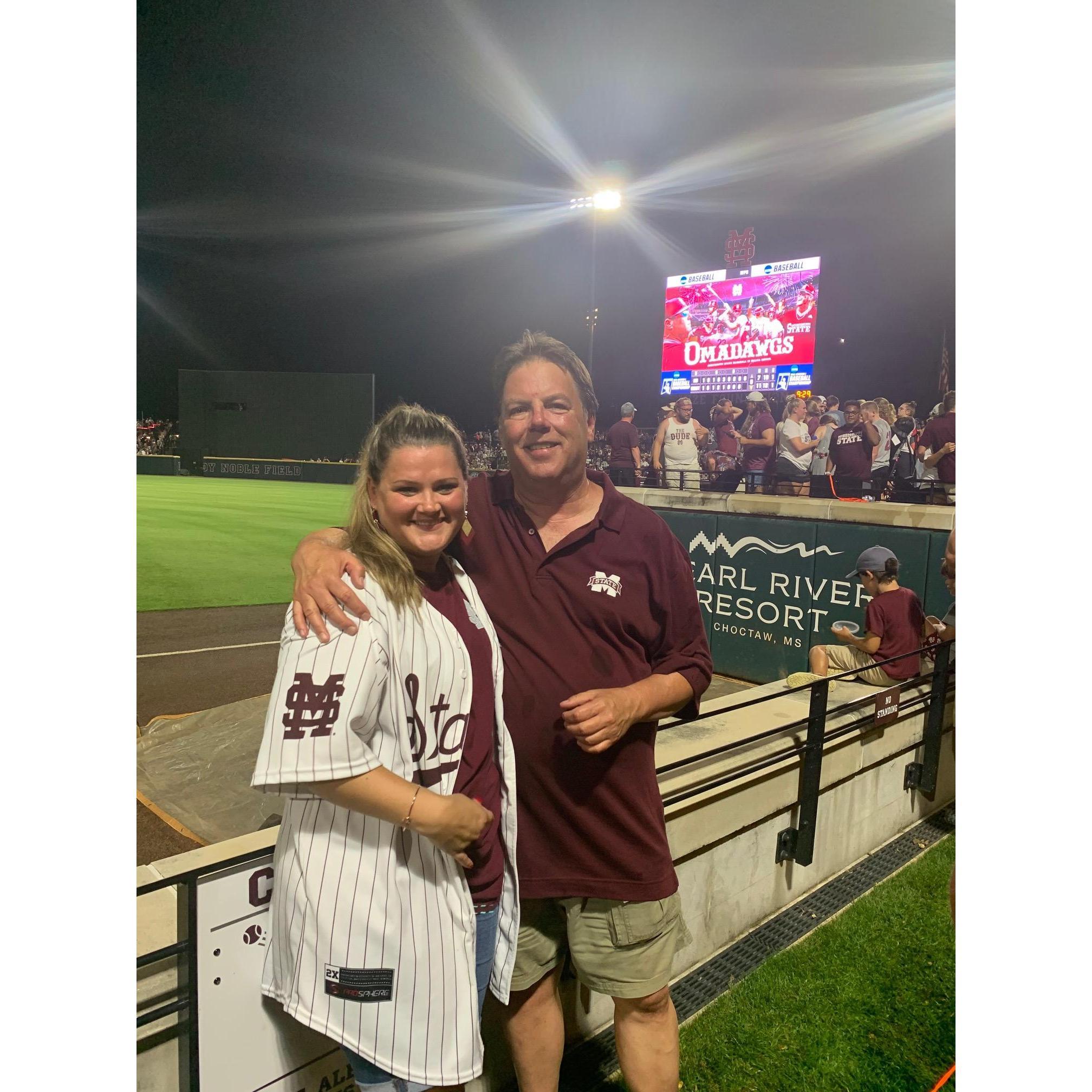 Enjoyed going to several MSU baseball games together in 2021. They made it to the College World Series!