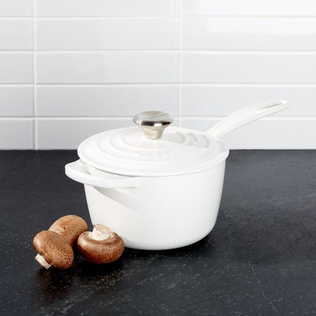 Le Creuset ® Signature White 1.75-Qt. Saucepan with Lid