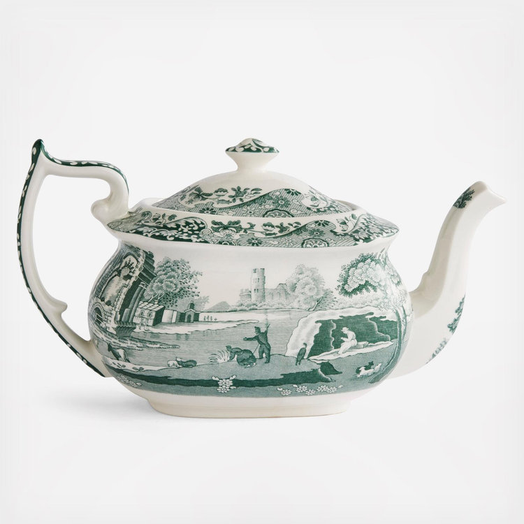 Spode, Green Italian Teapot | Zola