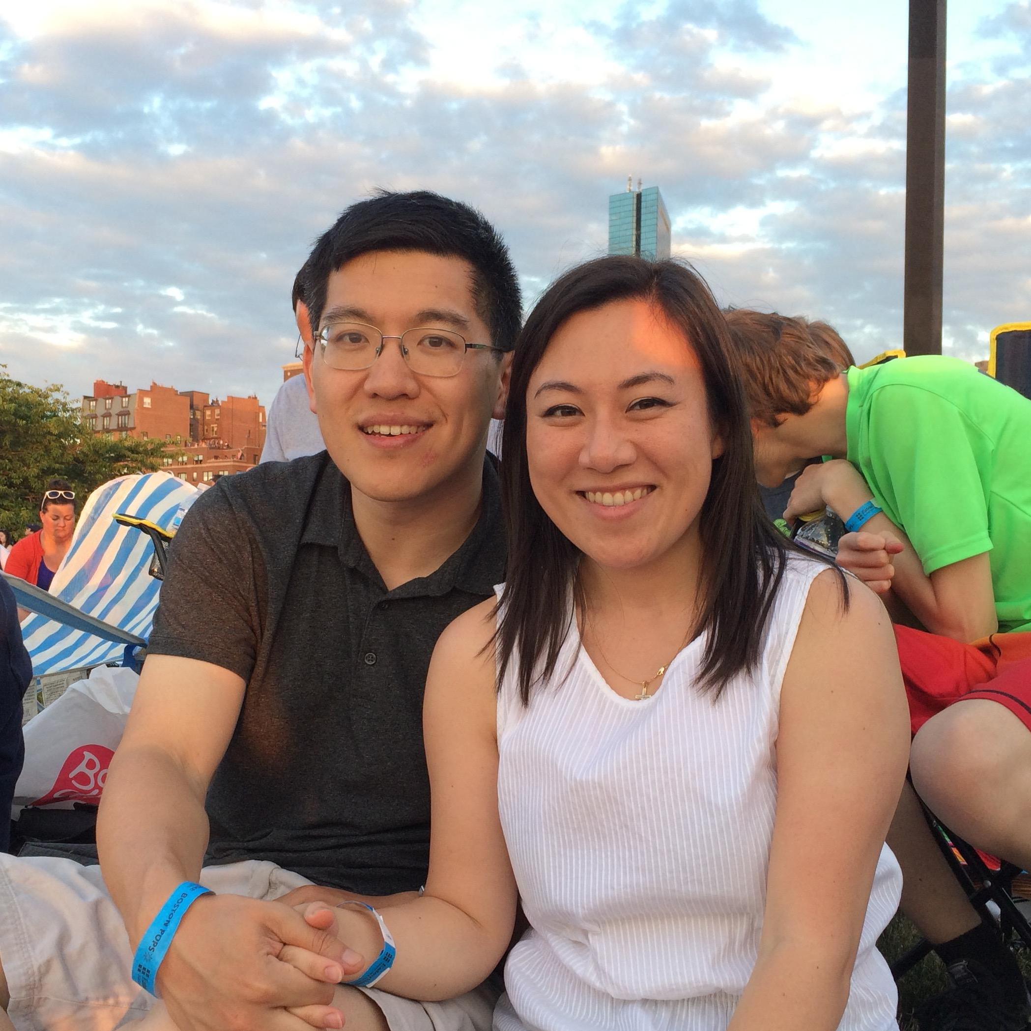 Waiting for the 4th of July fireworks on the Charles River Esplanade.