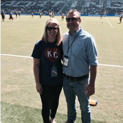 On field at the Sporting game.