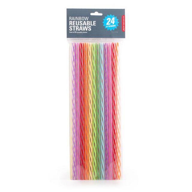 Kikkerland® 24-Pack 11-Inch Reusable Straws
