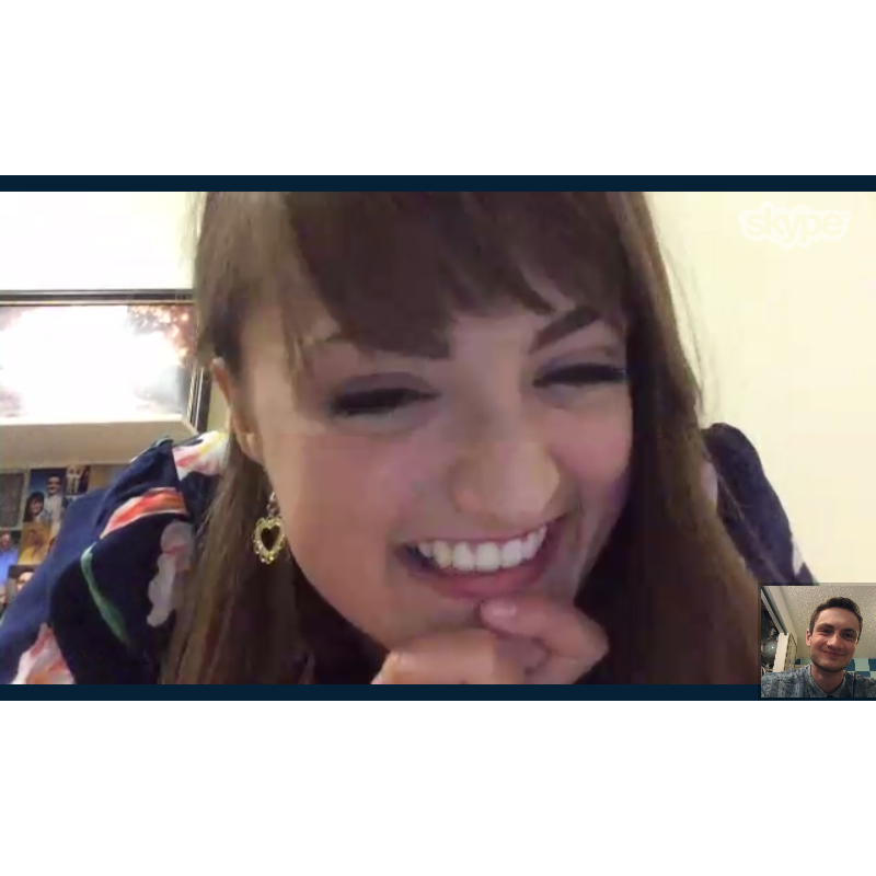 Our relationship started with "skype dates" and slowly grew into what it is today. Heres a screenshot from one of those dates.