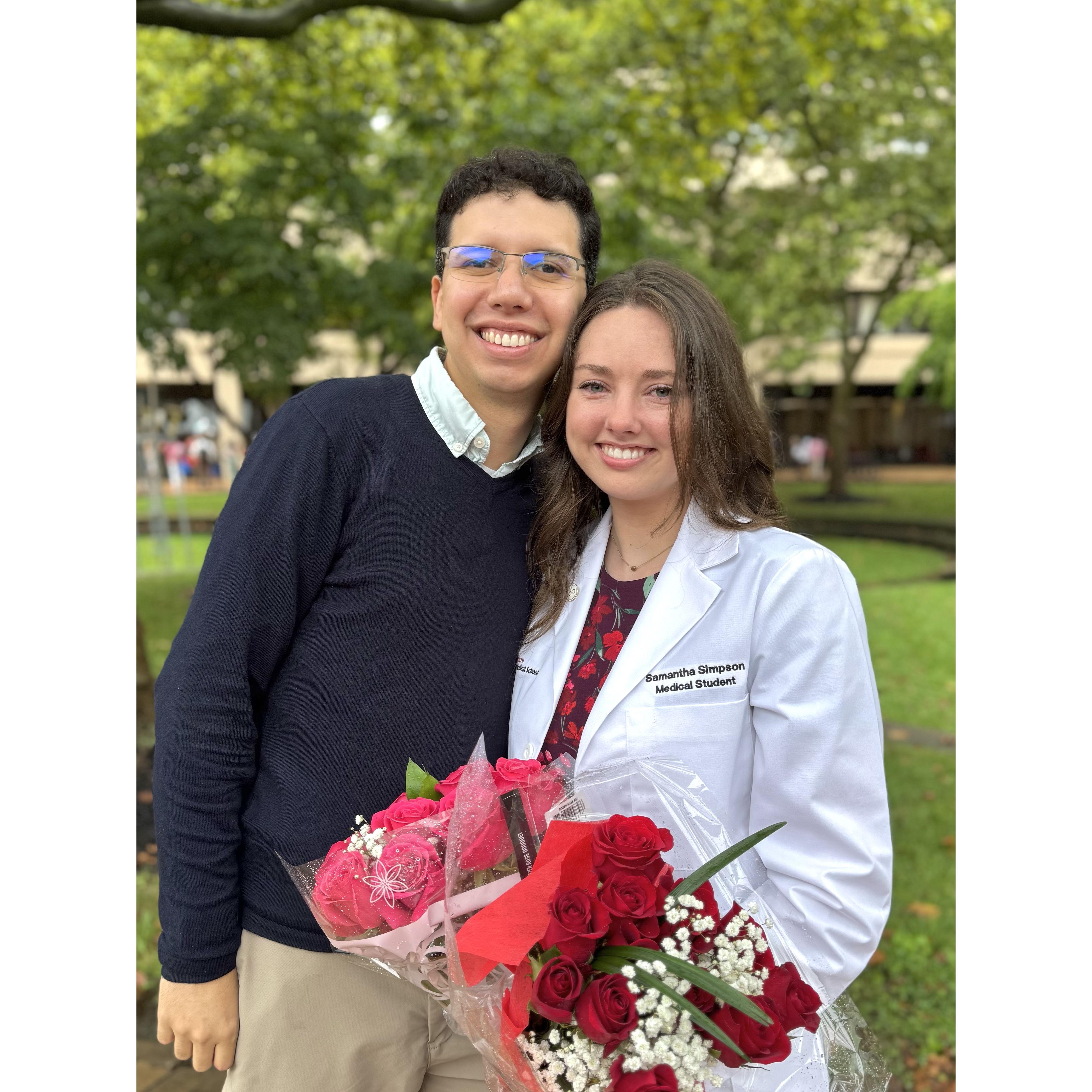 Sam's medical school White Coat Ceremony