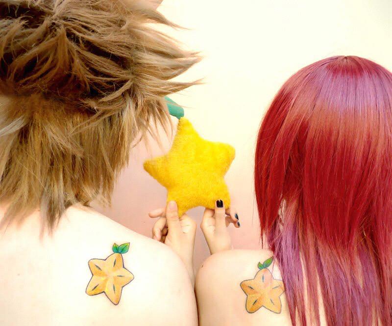 Sora and Kairi cosplayers