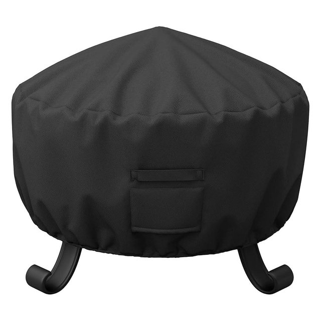 SHINESTAR Round Fire Pit Cover, Fits for 40-44’’ Wood Burning Firepit, Fire Pit Grill, or Fire Pit Ring DIY Process, Waterproof & Windproof, 44 Dia x 24 H