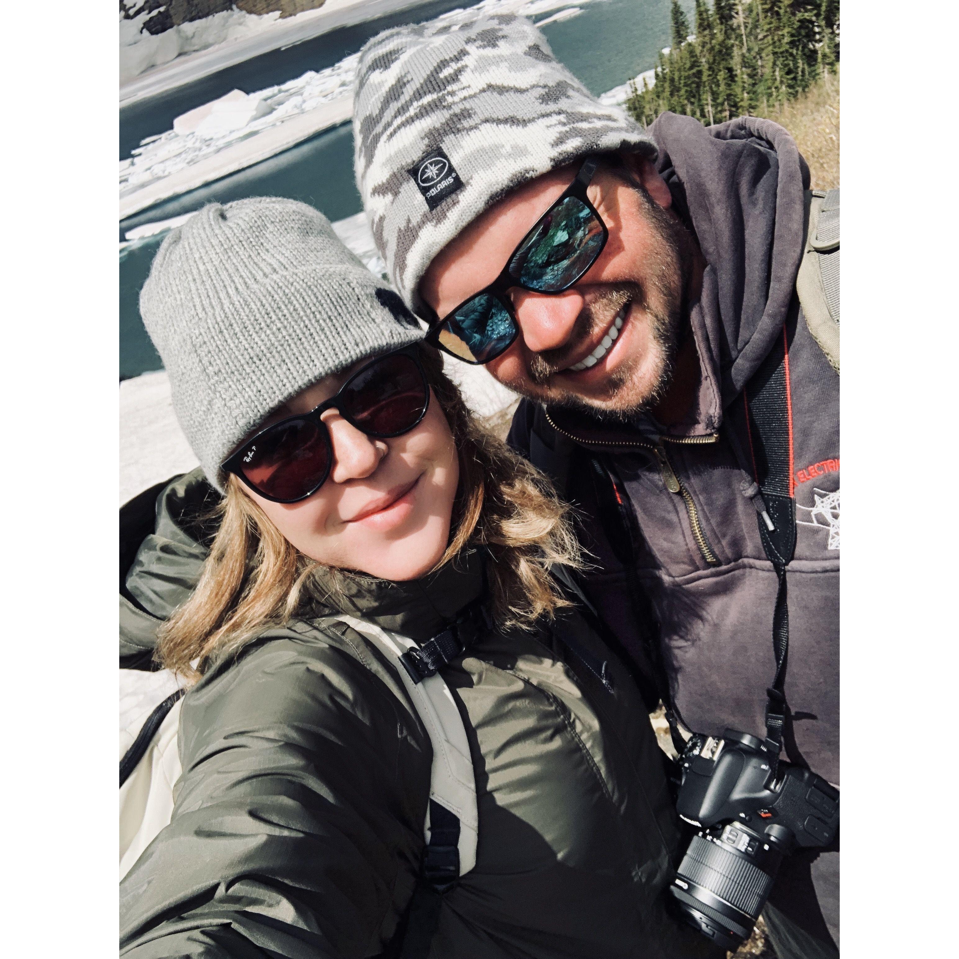 Our first trip to Glacier. Fast forward to 4 & 1/2 years later and we got engaged here