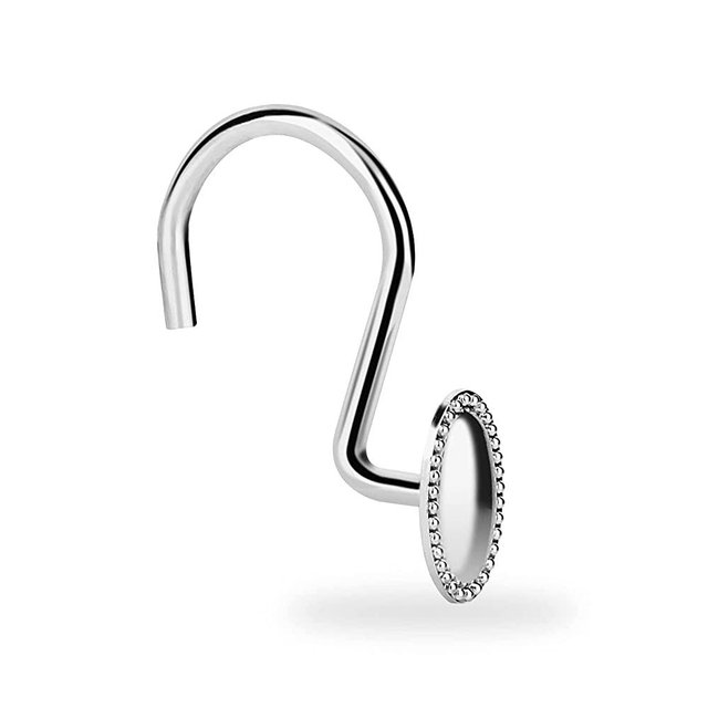 Shower Curtain Hooks, Decorative Shower Curtain Rings, Rust Resistant Metal Shower Hooks for Bathroom, Glide Shower Rings for Shower Curtain and Liner, Set of 12, Chrome