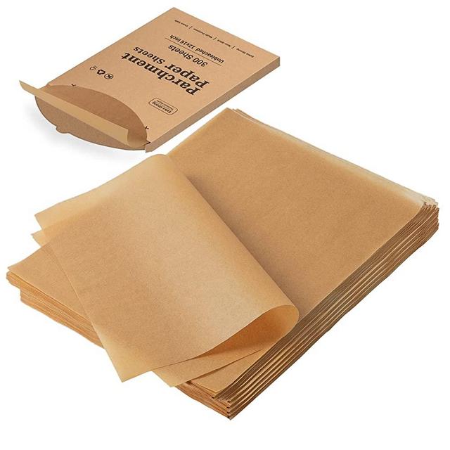 Katbite 300 Sheets 12x16 In Parchment Paper, Heavy Duty Baking Paper, Unbleached Non-stick Sheets for Air Fryer, Grilling, Steaming Cooking Bread Cake and Wrapping Foods