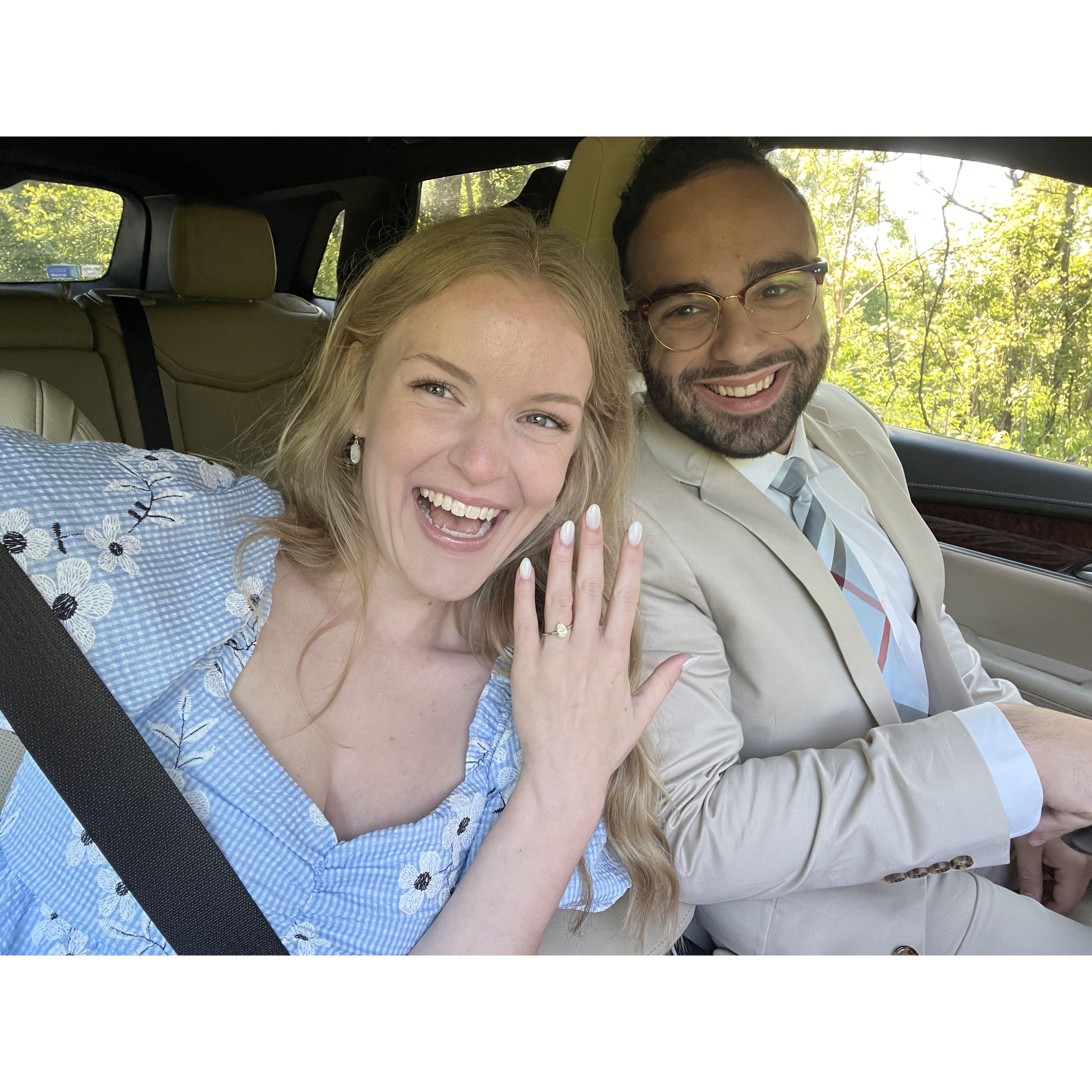 Obligatory post-engagement selfie (May 2024)