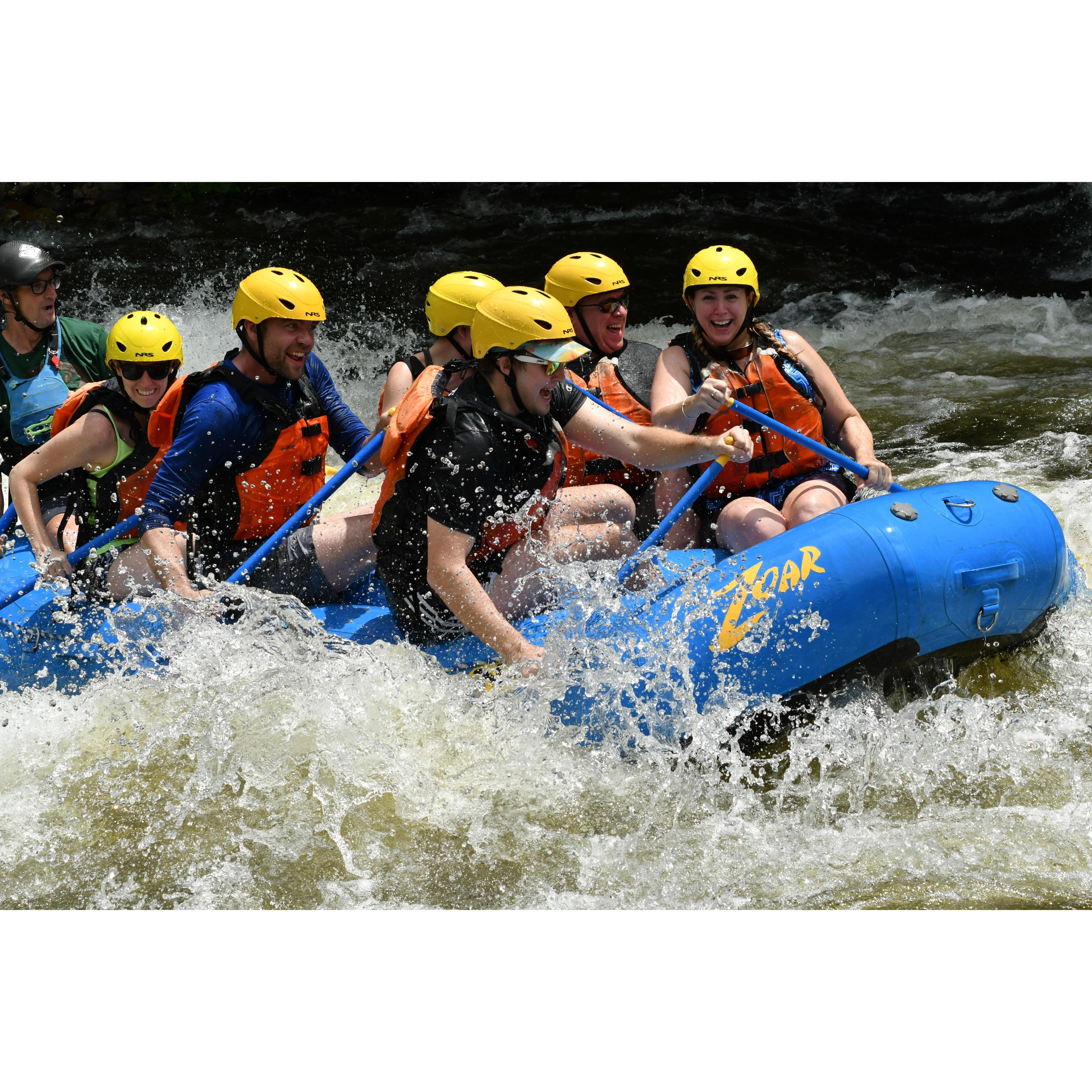 White water rafting with Don's family