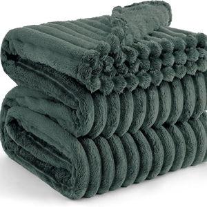 Bedsure GentleSoft Mallard Green Fleece Blanket for Couch - Cozy Soft Blankets for Women, Cute Small Throws for Girls, 108x90 Inches