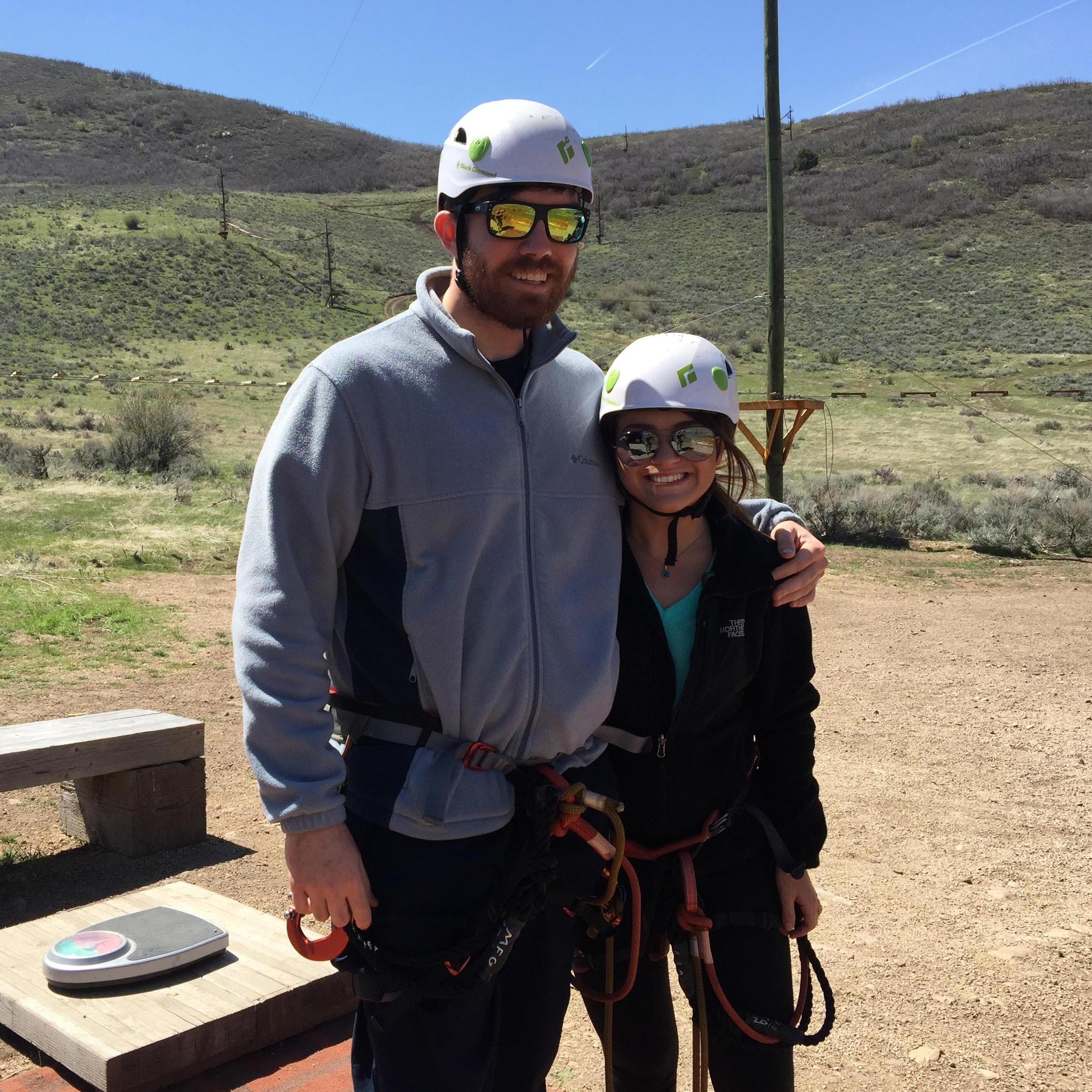 Ziplining in Heber City, UT - April 15, 2017