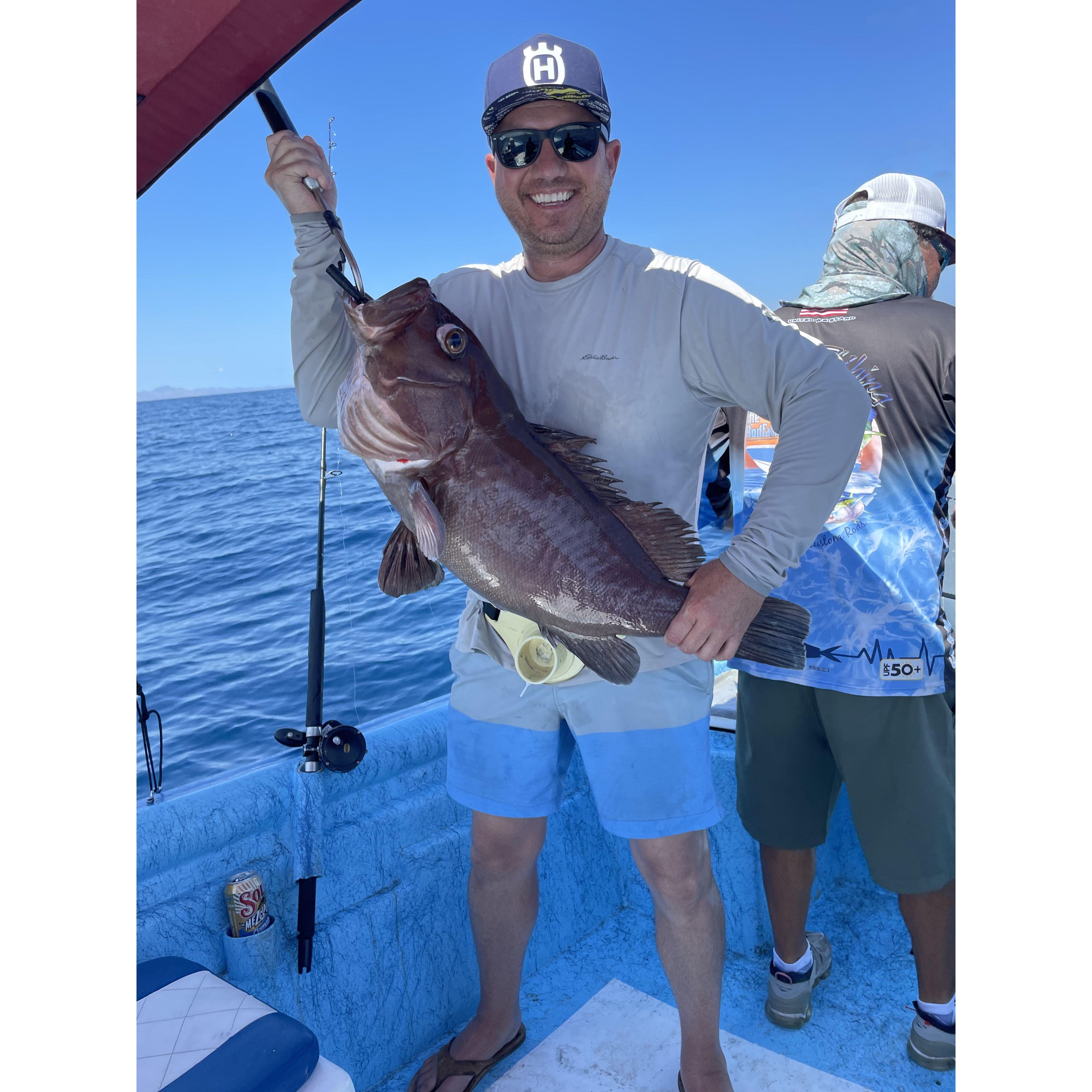 One of Alan's favorite things to do in Loreto is go deep sea fishing! We always catch something! This is a baquetta.