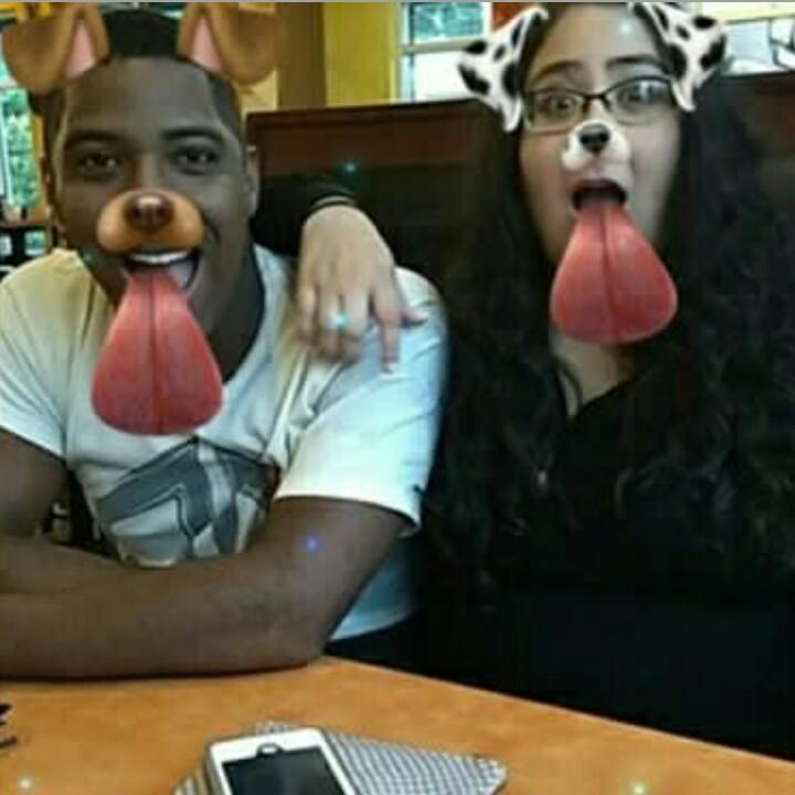 On our first date, Dave & Busters then out to eat at my favorite place Jasmin's Bistro. As you can tell, as our love grew so did our cheeks. • 2017 •